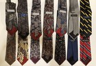 Vintage Necktie Lot Of 14 Neckties Collection Mostly Silk Name Brands  Excellent