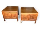 Pair Of Vintage Mid-century Modern Walnut Nightstands     Restored 1960s Tables