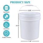 7 Gallon Plastic Buckets Pails With Lids Food Grade Bpa Free   4 Pack  White 