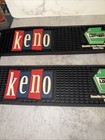 2 Pa Lottery Lotto Keno Rubber Bar Mats Spill Rail Runners 24   x3 75   