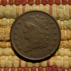 1835 Classic Head Half Cent  Vf Det      Nice Toning   Details  Light Porosity