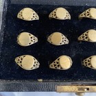 11 Vtg Solid Brass Signet Rings 
