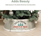 Galvanized Christmas Tree Collar - Adjustable Metal Skirt For Large To Small