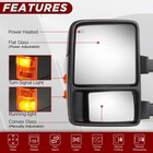 Power Heated Amber Towing Mirrors For 99-07 F-250 F-350 Super Duty