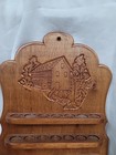 Thimble Wood Display Case Mcm Wall Mount Holds 35 Thimbles 16 5  X 10  Old Mill