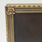 Vintage Bi-fold Brass Dark Gold Tone Double Hinged 5x7    Photo Picture Frame