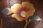 Vintage Japanese Lacquer Charcoal Brazier Hibachi Flowers Pattern Tea Ceremony