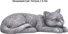 Cat Garden Statue  5 5in Mini Pet Garden Memorial Stone Sleeping Cat Statue Deco