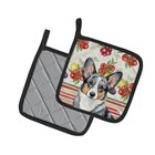 Blue Merle Cardigan Welsh Corgi Vegetables Pair Of Potholders Wdk8159pthd