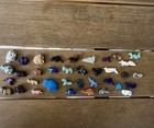Lot Of 36 Zuni Fetish Native American Assorted Mixed Mineral Beads