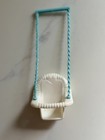 Vintage Fisher-price Loving Family Dollhouse White   Blue Baby Porch Swing