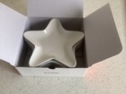 Le Creuset- Stoneware White Star Plates - Set Of 4 - New In Box