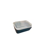 Rare Vtg Pyrex Refrigerator Dishes      Set Of 2 Colors Blue   Yellow Restro