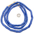 African Antique Drawn Venetian Blue Glass  coli  African Trade Beads- 340