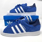 Adidas Originals Superstar  royal Blue  Mens Sneakers If3643 Sz 9 5 Iconic New