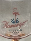 Vintage Flamingo Hilton Laughlin Nv Pink Glass Wine Stemware Goblets Set Of 2