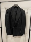 Vintage Double-breasted Blazer Willson Classic Jacket Black 38r