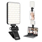 Rechargeable Selfie Light  Clip Fill Light For Phone Laptop Tablet Black