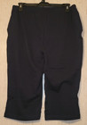 New Womens Lands  End Navy Blue Pull On Sport Knit Capri W  Pockets Size L 14-16