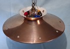 Vintage Mid-century Modern Ufo Flying Saucer 3-way Hanging Swag Lamp Light Rare
