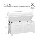 Hzuaneri 39 4  Storage Chest  Extra Large Trunk With 2 39 4 w  White