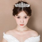Us Wedding Bridal Princess Crystal Prom Hair Tiara Crown Veil Headband With Comb