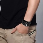 Wide Leather Cuff Bracelet Punk Leather Bangle Wrap Gothic Rock Biker Wrist Band