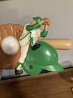 Vintage 1990 Burwood Baseball Player Wall Hanging Decor Plaque Usa Green Uniform