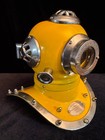 Vintage Yellow Diving Helmet Us Navy Deep Sea Divers Scuba Diving Helmet