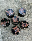 Orgone Healing Protection Discs pucks W  Copper Shavings  Crystals   Shungite
