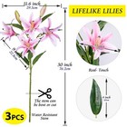 Lilies Artificial Flowers Bulk 30    Long Stems Silk Bouquet Home Decor