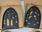 Vintage Wilton   Iron Art Company Cast Iron Trivet Set Nib Pennsylvania Dutch 