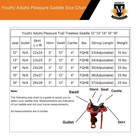 Youth  Adults Western Saddle Treeless Leather Horse Barrel Saddle Floral Tooling