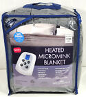 Westerly Queen Size Electric Heated Blanket With Dual Controllers  Gray