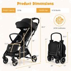 Costway Portable Baby Stroller One-hand Fold Pushchair W  Aluminum Frame Black