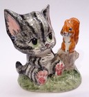 Babbacombe Blp Pottery England   Cat   Squirrel Buddies    Pie Bird Vent funnel