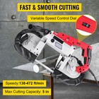 Band Saw Portable Variable-speed 5  Deep Cut 110v 10-amp Motor Handheld