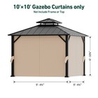 Outdoor Gazebo Canopy Privacy Curtain Replacement Universal 4   6 Panel Sidewall