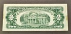 1963 A  2 Two Dollar Bill Red Seal Us Legal Tender Paper Money Crisp Tape Stain