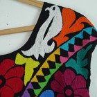 Mexican Jalapa Blouse Embroidered Huipil S M Boho Top Multicolor Bird Floral