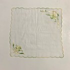 Embroidered Heirloom Floral Bridesmaid Handkerchief Wedding Cottage Core Vintage