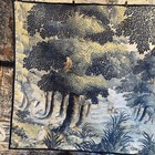 Small 17th Century Antique Verdure Tapestry Style Fabric Print 36 x26  Polyester