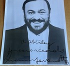 Legendary Italian Tenor Luciano Pavarotti Autograph Photo
