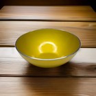 Vintage Emalox Of Norway Bowl Enamel On Aluminum 5    Yellow Mcm Serving Party