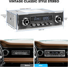 Retro Vintage Radio For Classic Vehicle - Single Din Bluetooth Car Stereo With