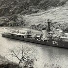 Vintage Military Boat Ship Photo Photograph Print Hmcs Sioux Panama Canal 1956