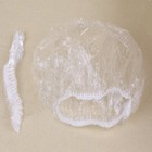 One-off White Disposable Headgear Shower Cap Hotel Bathroom Kitchen-100pcs set