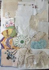 3 Lbs 12 Oz Vintage Linens-crochet-battenburg-potholders-damask-embroidery Lot