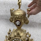 Antique French Clock 1880s Spelter Working With Key Spares repairs Project