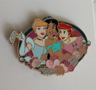 Princesses Cinderella Jasmine   Ariel Little Mermaid Booster Disney Pin 151667